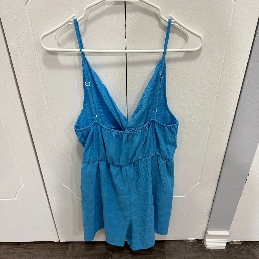 Unbranded Blue Twist Front Romper